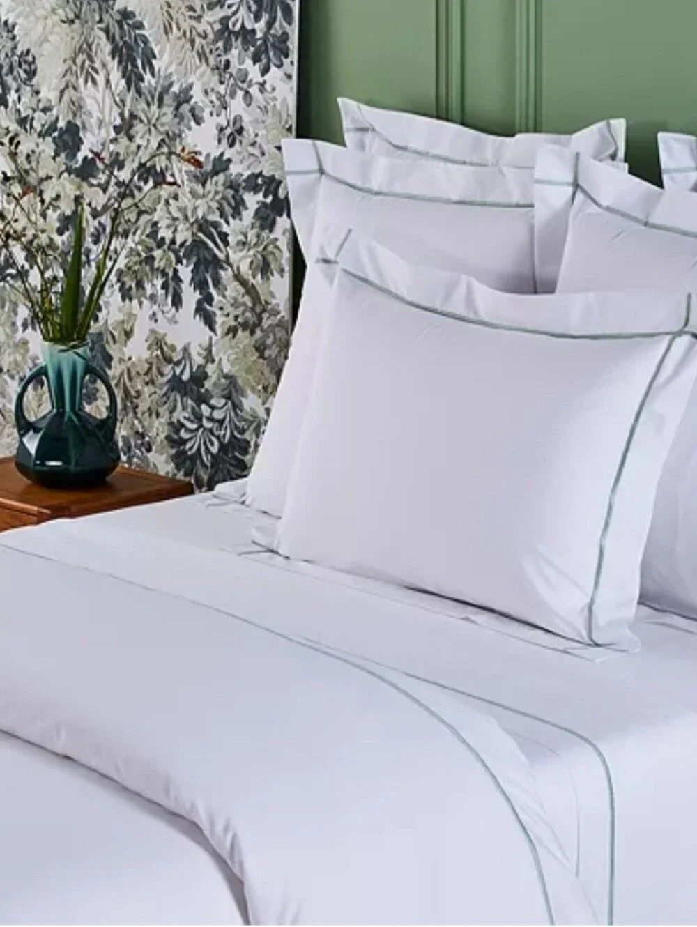 Yves Delorme Paris Athena Cotton Percale FULL / QUEEN Duvet Cover Verones